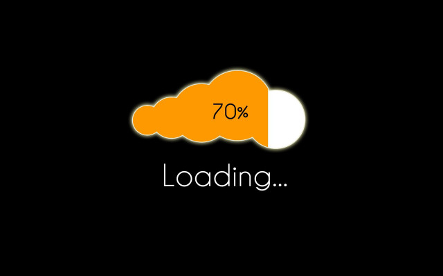 Black background white orange cloud free wallpaper - medium preview image
