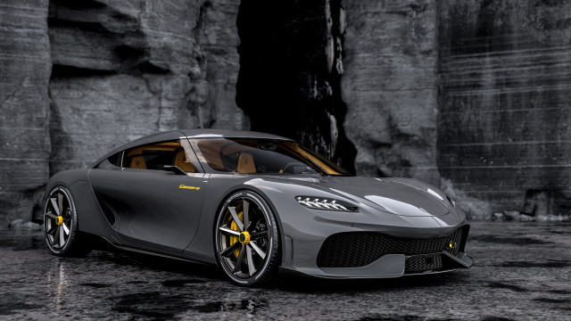 Grey sports car dark room #5 free wallpaper - medium preview image