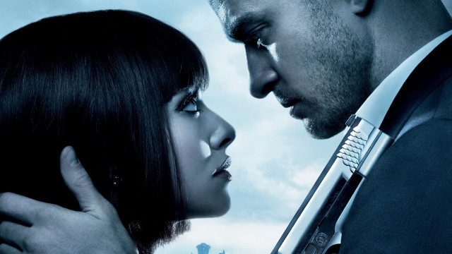 Man woman staring movie poster free wallpaper - medium preview image