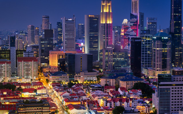 City skyline night lights tokyo free wallpaper for desktop - medium preview image