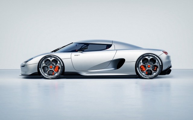 Silver sportscar orange wheels white free wallpaper - medium preview image