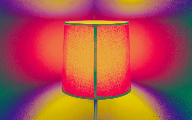 Red lamp yellow green floor free wallpaper - medium preview image