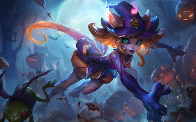 Witch forest run blonde bats free wallpaper - medium preview image