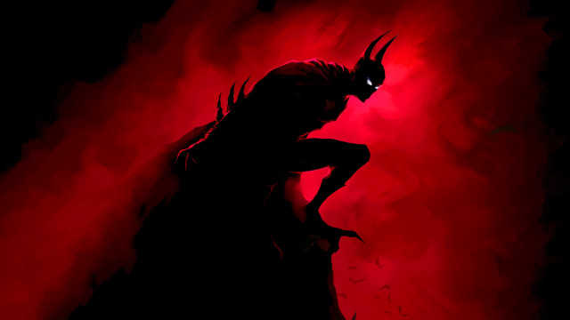 Demonic demon glowing eyes horns free wallpaper - medium preview image