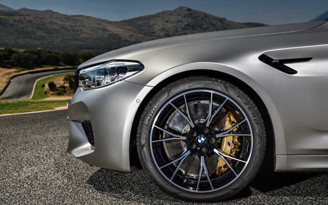 Silver car mountains clouds rim free wallpaper - medium preview image