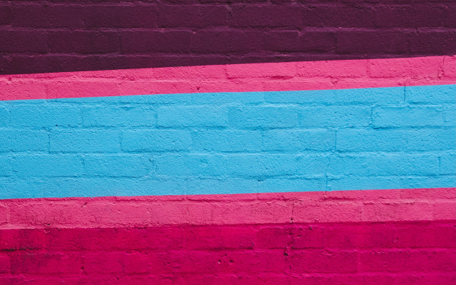Red blue wall clock synchromism free wallpaper - medium preview image