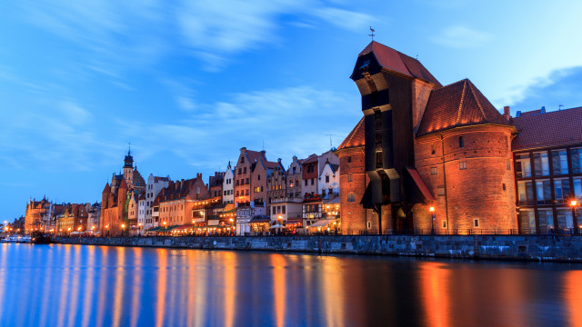 City river night bridge tower free wallpaper - medium preview image