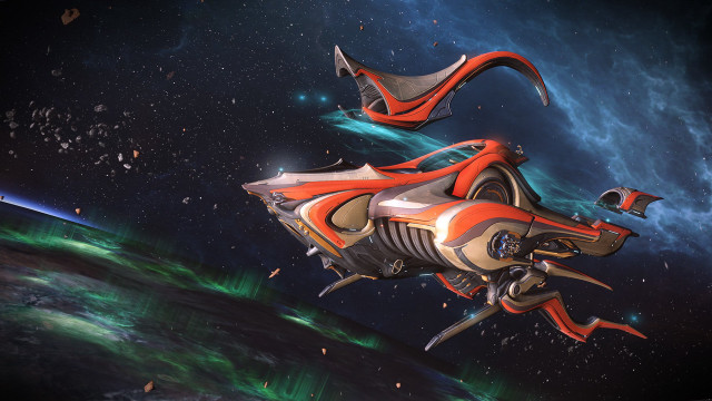 Futuristic space ship planet stars #2 free wallpaper - medium preview image