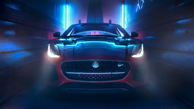 Red sports car tunnel blue free wallpaper - medium preview image