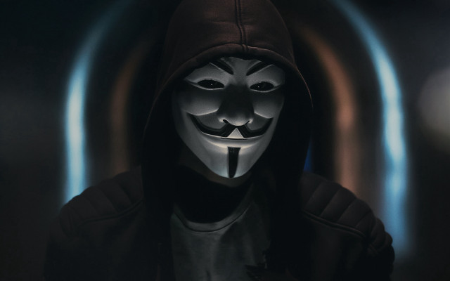 Masked hoodie darkroom circularlight 3drender free wallpaper - medium preview image