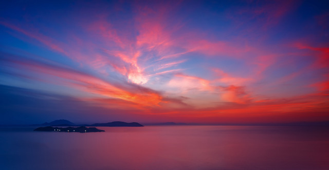 Sunset water island clouds magic #2 free wallpaper - medium preview image