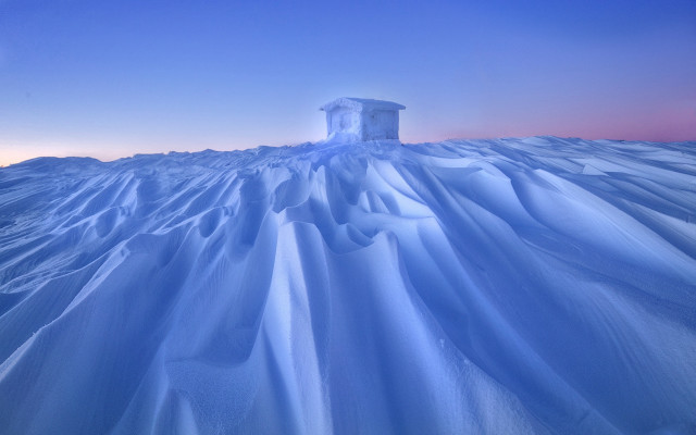Large iceberg snowy hill blue free wallpaper - medium preview image
