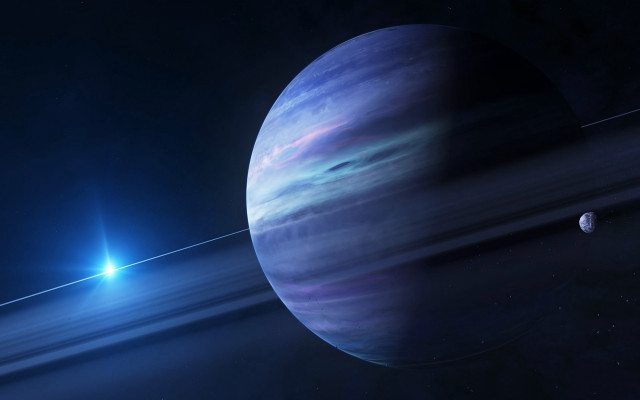Bright blue light space aurora free wallpaper - medium preview image