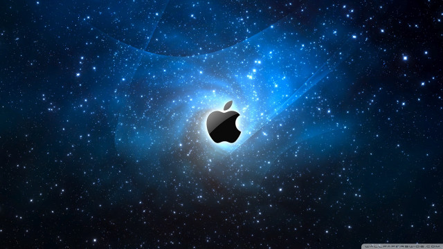 Apple logo space stars blue #3 free wallpaper - medium preview image