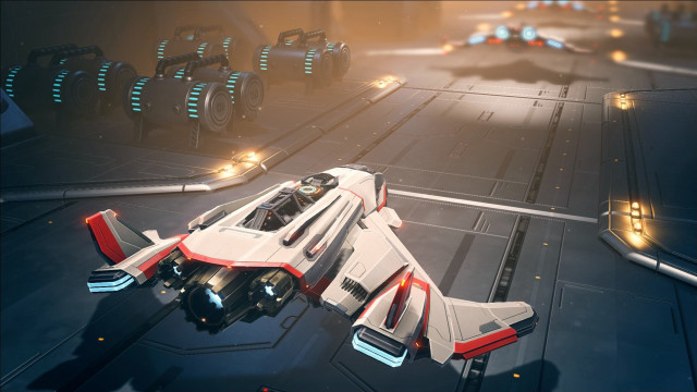 Futuristic space station rocket city free wallpaper - medium preview image