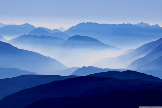 Mountain range blue sky clouds #11 free wallpaper - medium preview image
