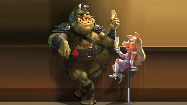 Cartoon character wine squirrel stool free wallpaper - medium preview image