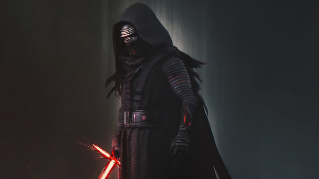 Man dark costume light saber free wallpaper - medium preview image