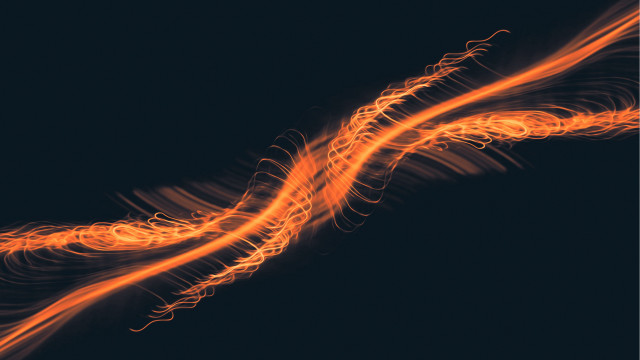 Blurry orange line volumetric fire free wallpaper - medium preview image