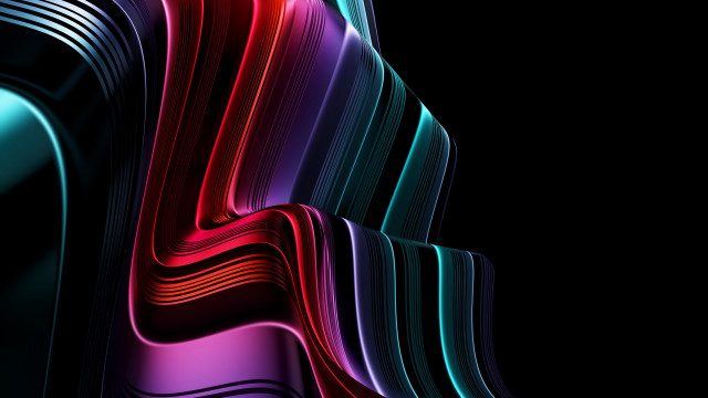 Colorful abstract lines curves dark free wallpaper - medium preview image