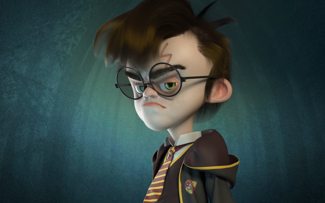 Harrypotter glasses greeneyes portrait pop free wallpaper - medium preview image