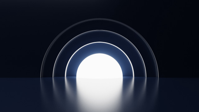 White light tunnel moon volumetric free wallpaper - medium preview image