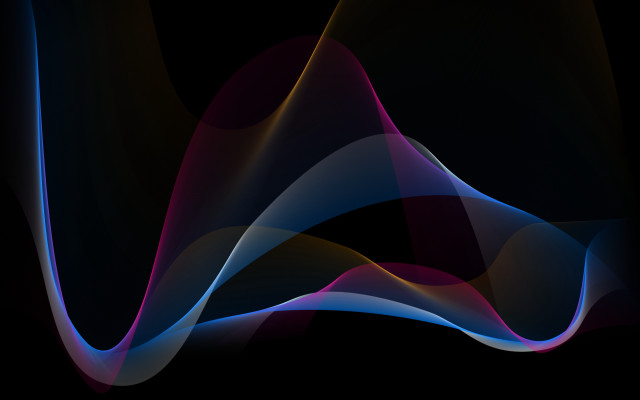 Black background blue pink wave free wallpaper - medium preview image