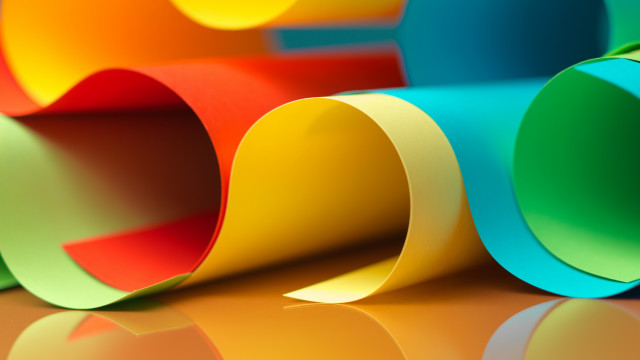 Colorful tube reflection yellow background free wallpaper - medium preview image