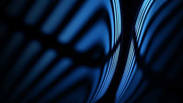 Blue black background raytraced holography free wallpaper - medium preview image