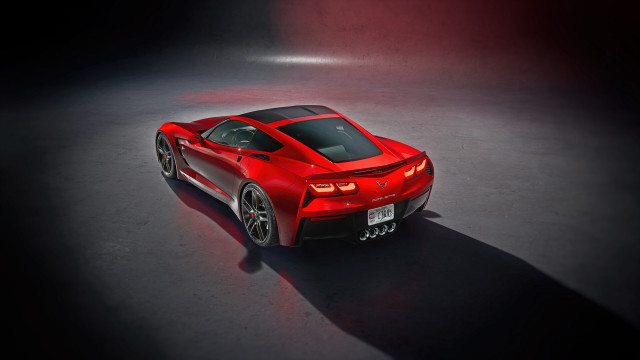 Red sports car dark room #78 free wallpaper - medium preview image