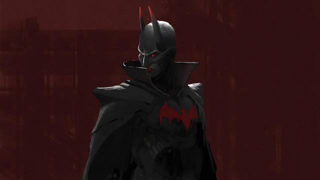 Batman black suit red eyes free wallpaper - medium preview image