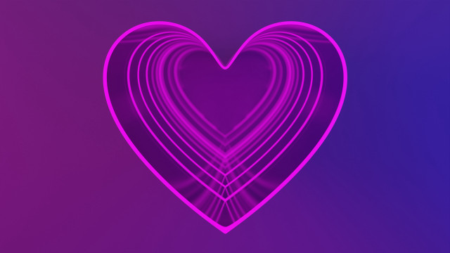 Heart purple hologram background Évariste free wallpaper - medium preview image