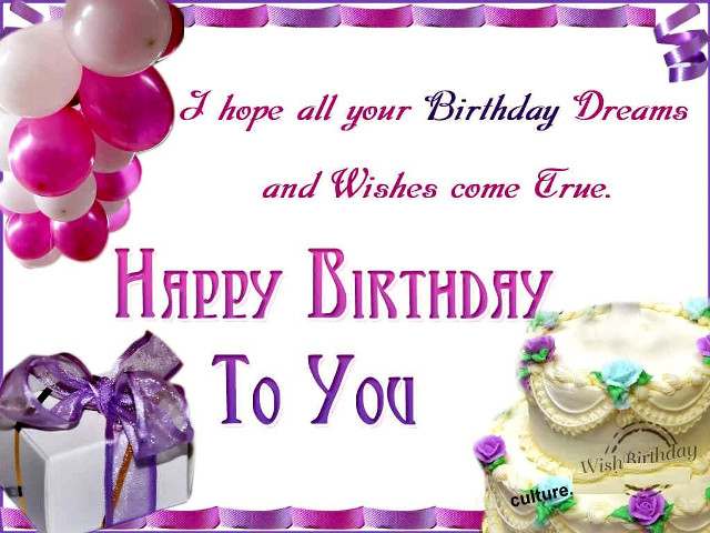 Birthday card cake balloons gift free wallpaper - medium preview image