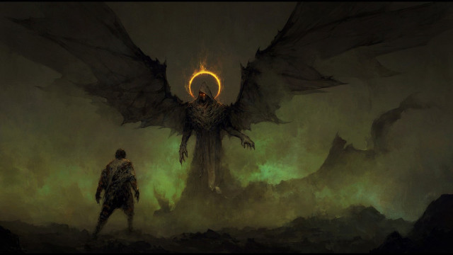 Man demon forest glowing ring free wallpaper - medium preview image