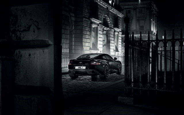 Car building night headlight mood free wallpaper - medium preview image