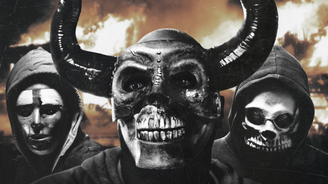 Skull horns hood fire space free wallpaper - medium preview image