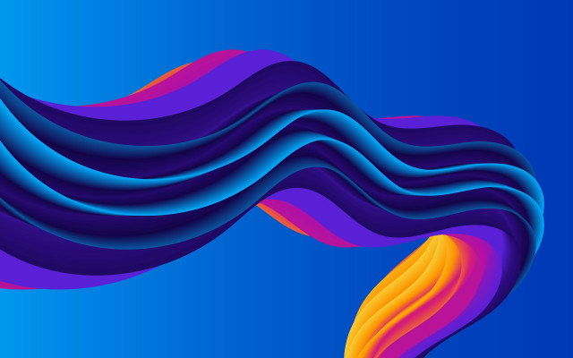 Blue wavy pattern sky clouds free wallpaper - medium preview image