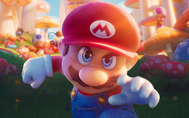 Mario mushroom 3d field building free wallpaper - medium preview image