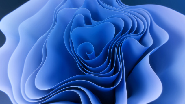 Blue abstract wavy black white #3 free wallpaper - medium preview image