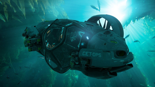 Underwater vehicle aquarium fish light free wallpaper - medium preview image