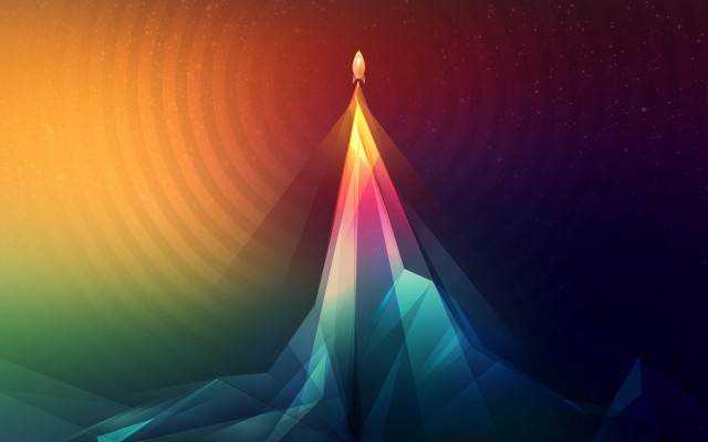 Cosmic aurora mountain star night free wallpaper - medium preview image