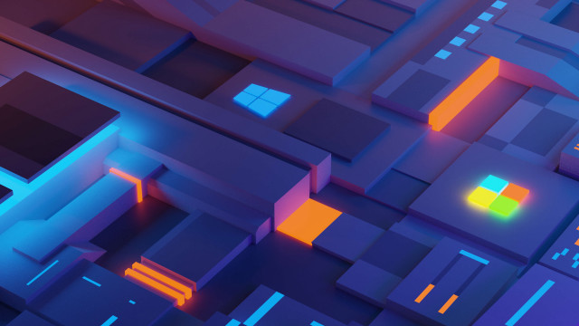 Futuristic city bright light 3d #2 free wallpaper - medium preview image