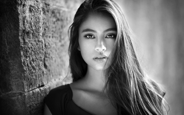 Woman long hair wall blowing free wallpaper - medium preview image