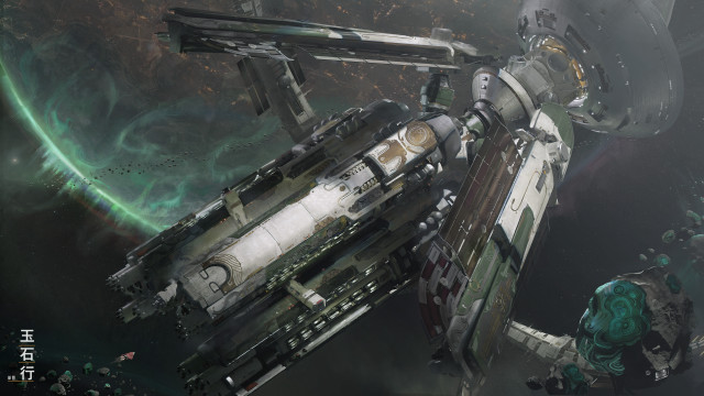 Sci fi fighter ship space #4 free wallpaper - medium preview image