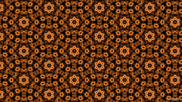 Intricate orange black circles pattern free wallpaper - medium preview image