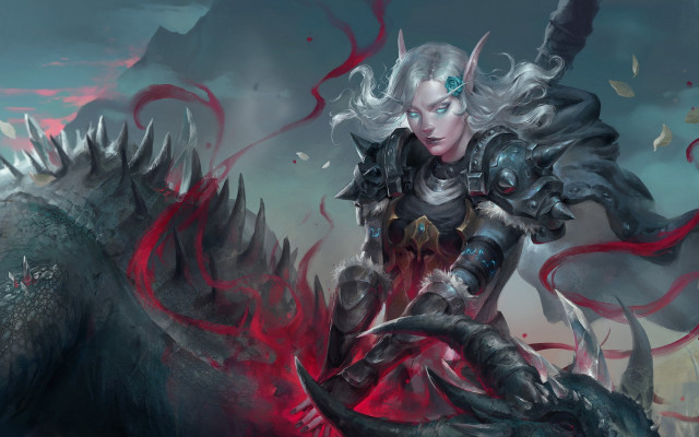 Woman armor dragon flames epic free wallpaper - medium preview image