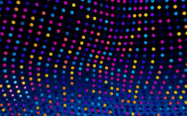 Colorful dots blue black generative free wallpaper - medium preview image