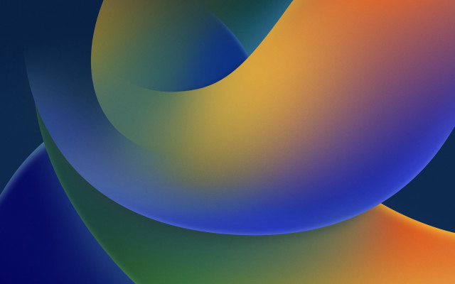 Colorful abstract curved blue yellow free wallpaper - medium preview image