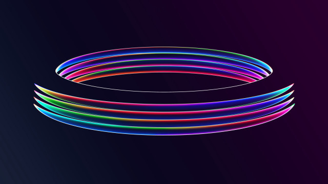 Neon rings dark purple black free wallpaper - medium preview image