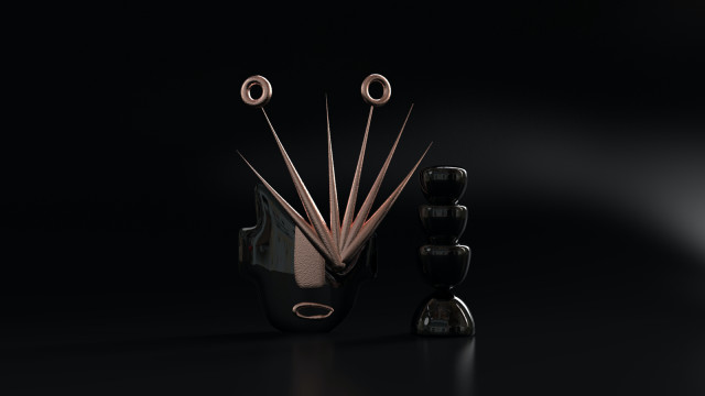 Black vase sticks black object free wallpaper - medium preview image